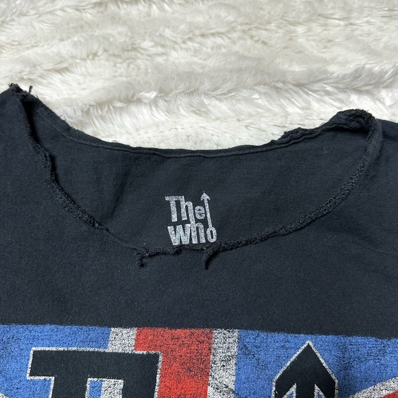 The Who Official Union Jack Logo Graphic T-Shirt Black Women’s Sz S - Picture 4 of 6